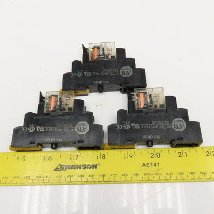 Allen Bradley 700-HN121 700-HK36Z24 120VAC Relay W/ Socket Base Lot Of 3