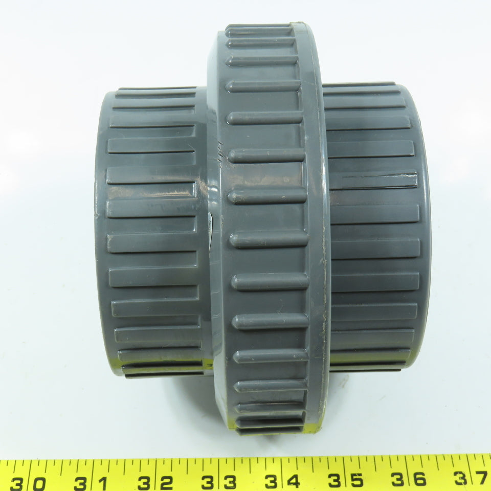 Colonial 3" Socket x FNPT Pipe Union SCH80 Gray PVCI Pipe Fitting
