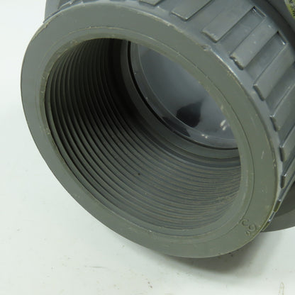 Colonial 3" Socket x FNPT Pipe Union SCH80 Gray PVCI Pipe Fitting