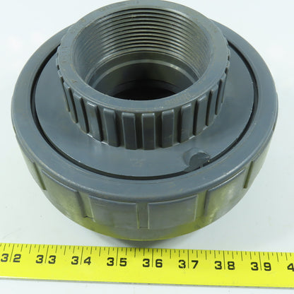 Nibco 3" Socket x FNPT Pipe Union SCH80 Gray PVCI Pipe Fitting