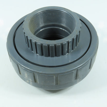 Nibco 3" Socket x FNPT Pipe Union SCH80 Gray PVCI Pipe Fitting