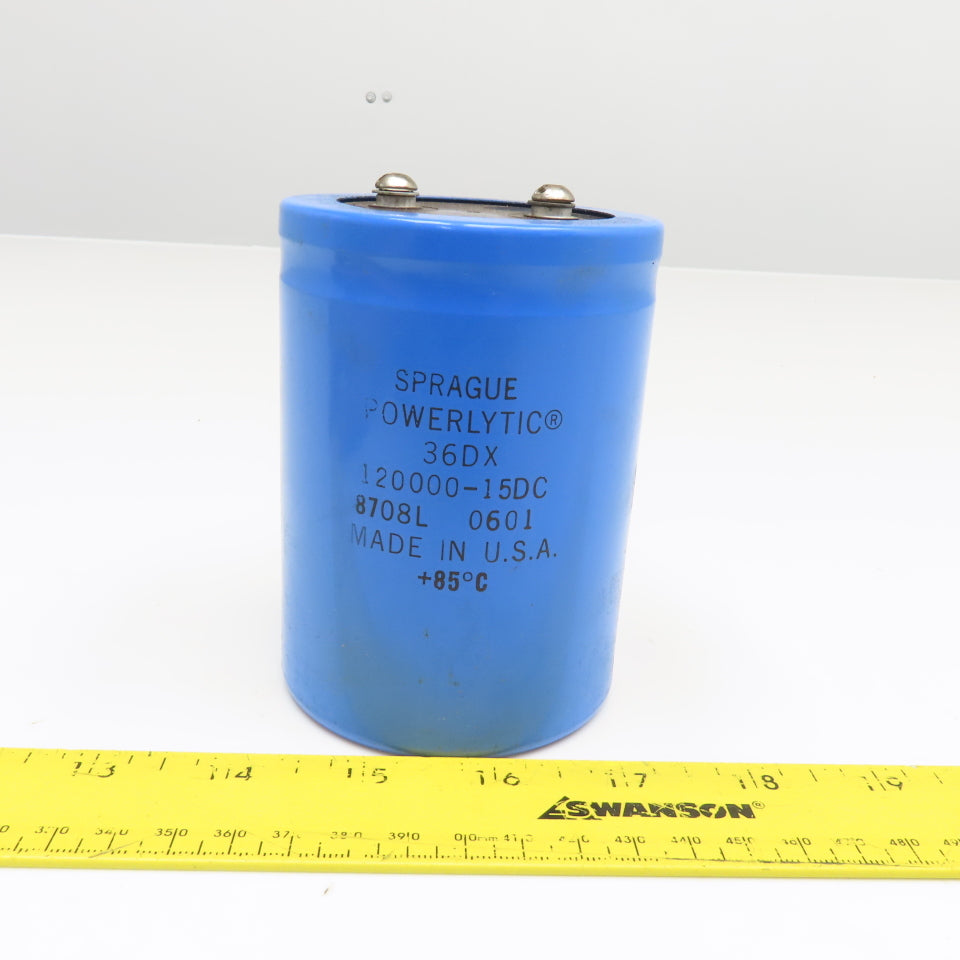 Sprague 36DX Powerlytic 120000-15DC Capacitor
