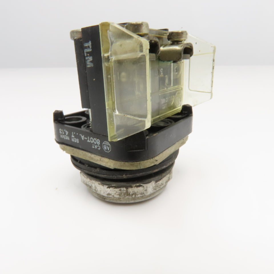Allen Bradley 800T-AT 600V Push Button Switch Black Flush Lot Of 3