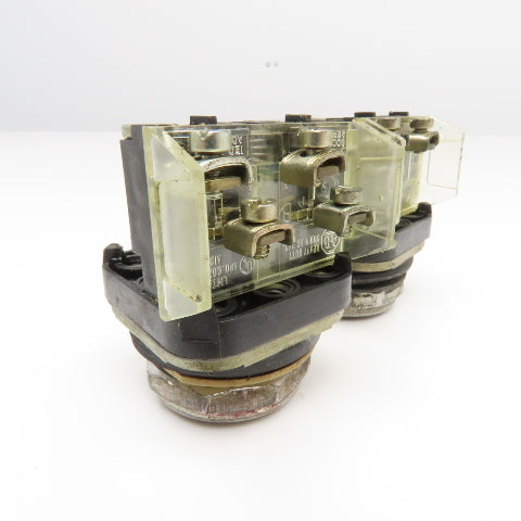 Allen Bradley 800T-AT 600V Push Button Switch Black Flush Lot Of 3