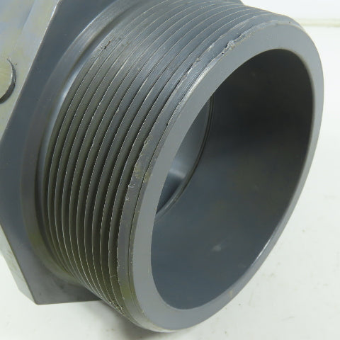 Nibco 4" Male Thread Adapter MNPT x Socket  SCH80 Gray PVCI Pipe Fitting