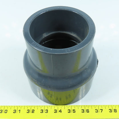Nibco 4" x 3" Slip Socket Reducer Coupling SCH80 Gray PVCI Pipe Fitting