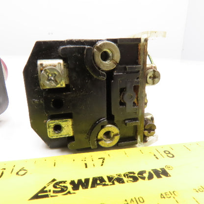 Allen Bradley 800T-PT16 120V Red  Amber Illuminated Push Button Switch Lot Of 3
