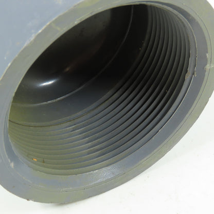 Nibco 3" NPT Threaded Cap SCH80 Gray PVCI Pipe Fitting Lot of 2