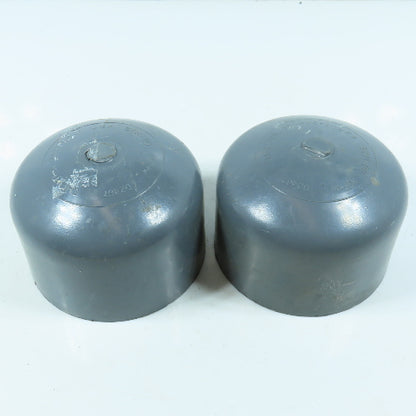 Nibco 3" NPT Threaded Cap SCH80 Gray PVCI Pipe Fitting Lot of 2