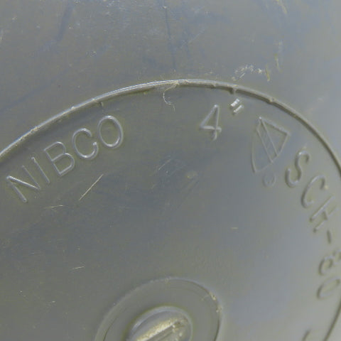 Nibco 4" Slip Socket Cap SCH80 Gray PVCI Pipe Fitting