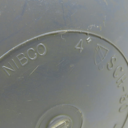 Nibco 4" Slip Socket Cap SCH80 Gray PVCI Pipe Fitting