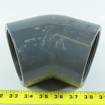 Spears 817-030 3" 45 Degree Elbow FNPT x FNPT SCH80 Gray PVCI Pipe Fitting Lot/2