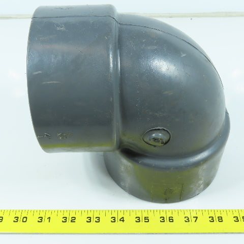 Nibco 4" 90 Degree Threaded Elbow FNPT x FNPT SCH80 Gray PVCI Pipe Fitting