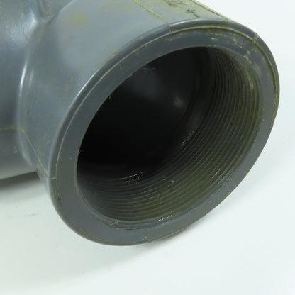 Nibco 4" 90 Degree Threaded Elbow FNPT x FNPT SCH80 Gray PVCI Pipe Fitting
