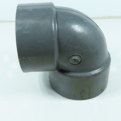 Nibco 4" 90 Degree Threaded Elbow FNPT x FNPT SCH80 Gray PVCI Pipe Fitting