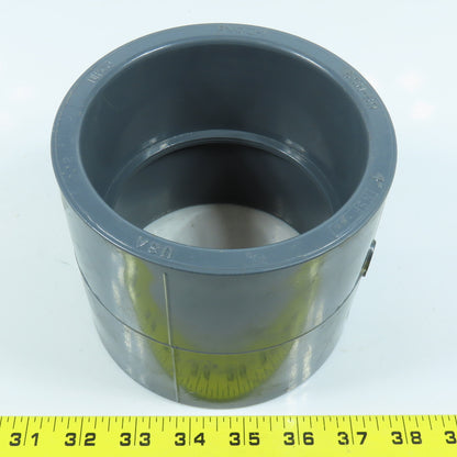 Nibco 4" Socket Slip Coupling SCH80 Gray PVCI Pipe Fitting Lot of 2
