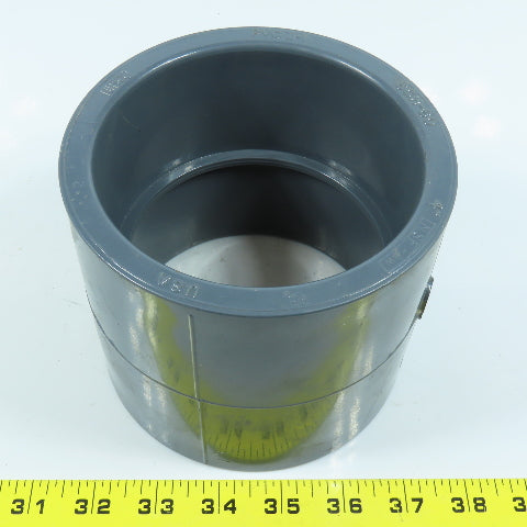 Nibco 4" Socket Slip Coupling SCH80 Gray PVCI Pipe Fitting Lot of 2