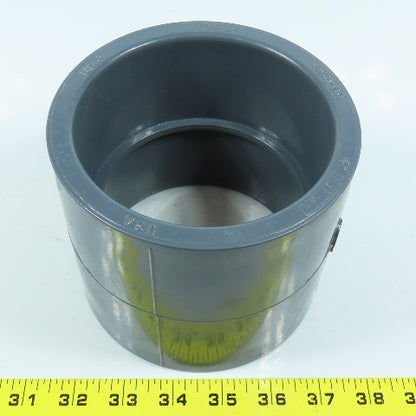 Nibco 4" Socket Slip Coupling SCH80 Gray PVCI Pipe Fitting Lot of 2
