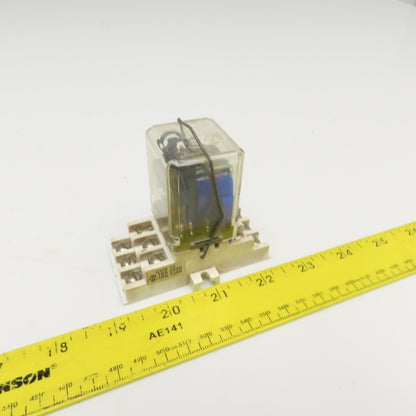 Deltrol 166 3PDT 3/4Hp 600VAC Max 120V Coil Ice Cube Relay W/ Base