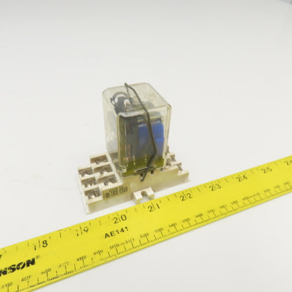 Deltrol 166 3PDT 3/4Hp 600VAC Max 120V Coil Ice Cube Relay W/ Base