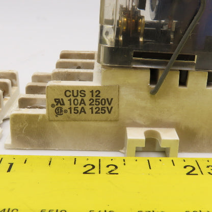 Deltrol 166 3PDT 3/4Hp 600VAC Max 24VAC Coil Ice Cube Relay W/ Base Lot Of 2