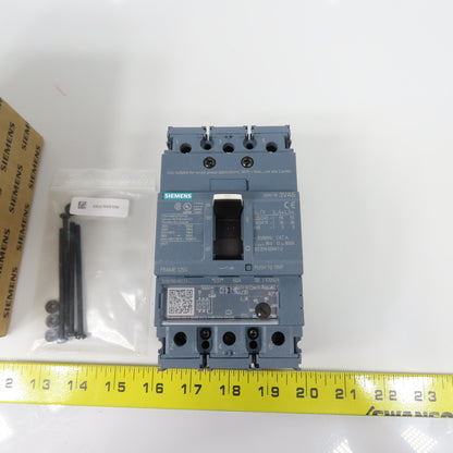Siemens 3VA5160-4EC31-0AA0 60A Molded Case Circuit Breaker 600V Adjustable Trip