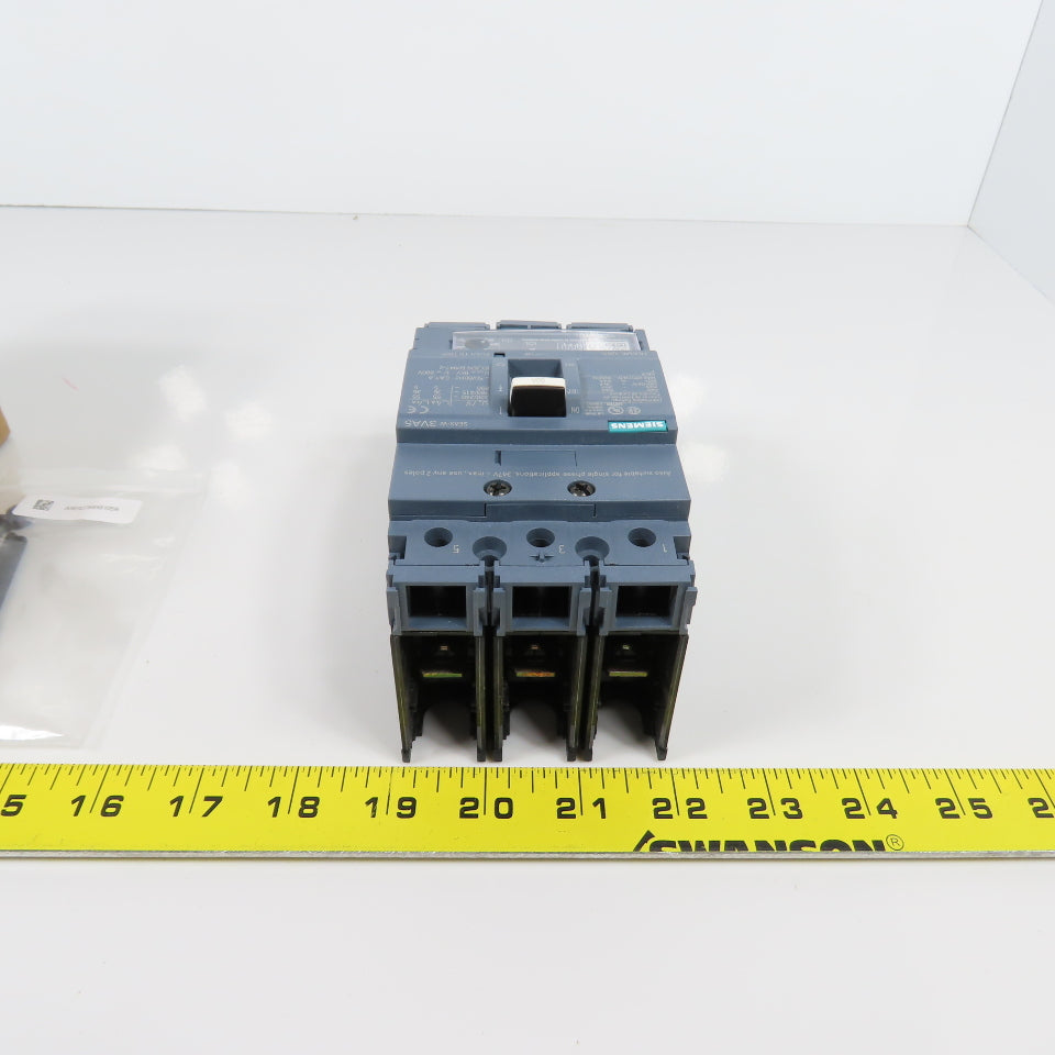 Siemens 3VA5160-4EC31-0AA0 60A Molded Case Circuit Breaker 600V Adjustable Trip