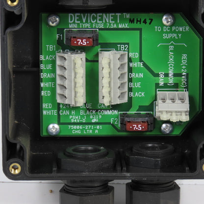 Allen Bradley Devicenet 75006-271-01 PCB Circuit Board W/4" x 4" Enclosure
