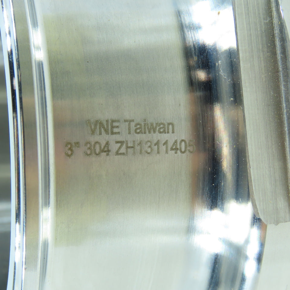 VNE EG22-6L3.0 3" Tri Clamp Adapter 304 Sanitary Stainless Steel Clamp x FNPT