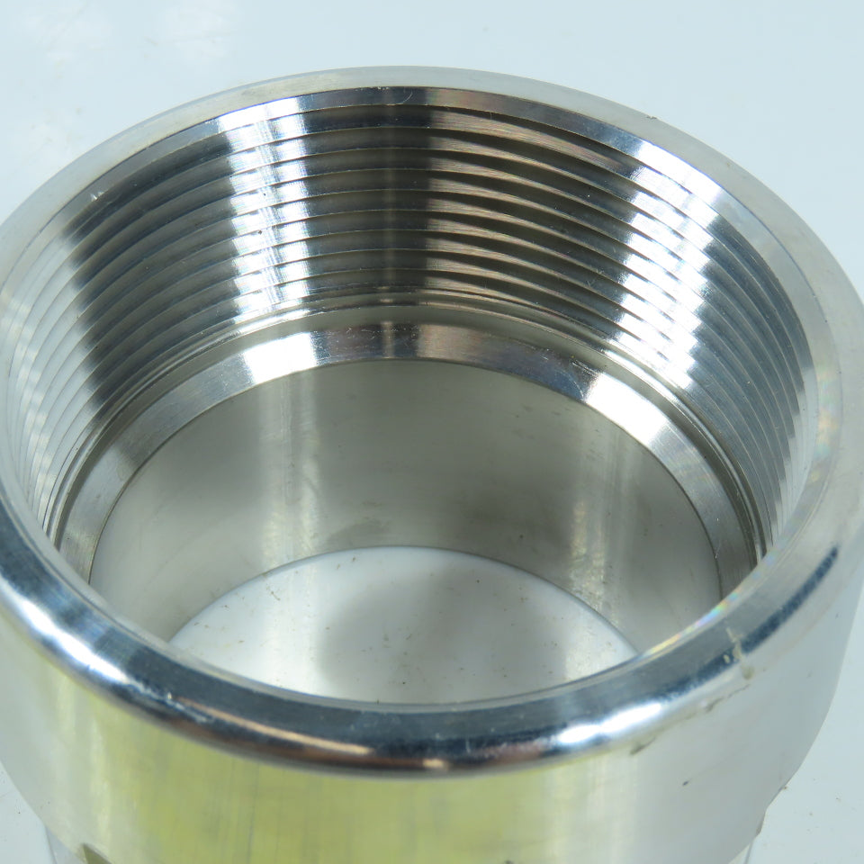 VNE EG22-6L3.0 3" Tri Clamp Adapter 304 Sanitary Stainless Steel Clamp x FNPT
