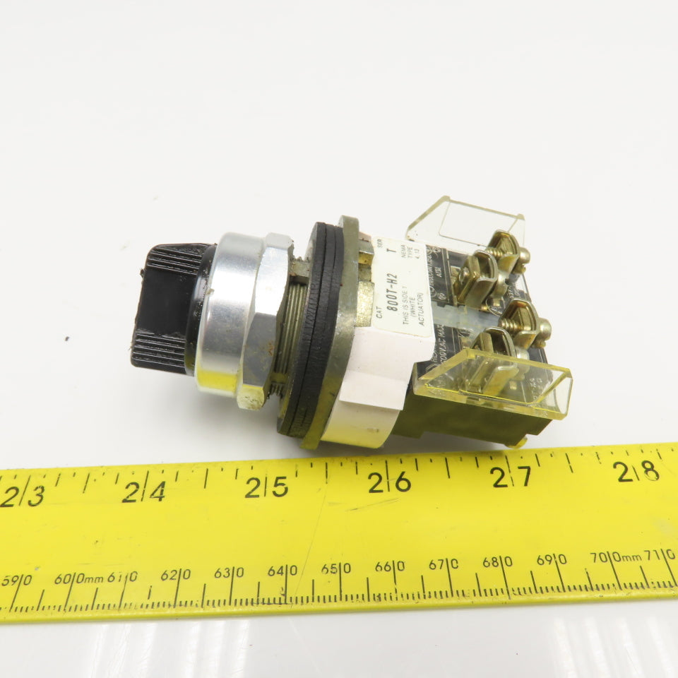Allen Bradley 800T-H2 2 Position Selector Switch 600V