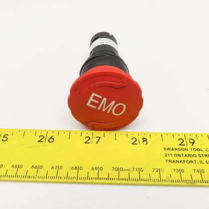 Allen Bradley 800FD-MT44EX02 300V Emergency Stop EMO Switch Twist Release