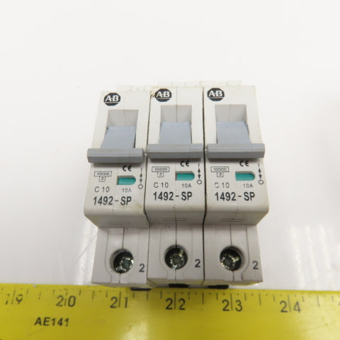 Allen Bradley 1492-SP1C050 Single Pole Circuit Breakers 240V 10, 5 Amp Lot OF 6