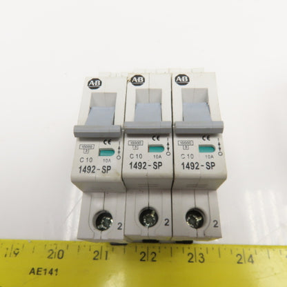 Allen Bradley 1492-SP1C050 Single Pole Circuit Breakers 240V 10, 5 Amp Lot OF 6