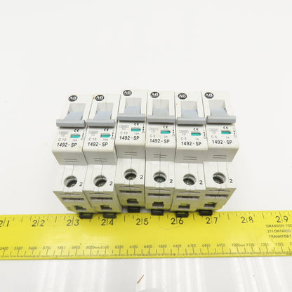 Allen Bradley 1492-SP1C050 Single Pole Circuit Breakers 240V 10, 5 Amp Lot OF 6
