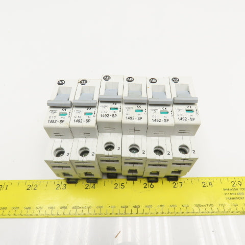Allen Bradley 1492-SP1C050 Single Pole Circuit Breakers 240V 10, 5 Amp Lot OF 6