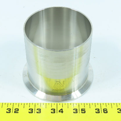 VNE 3" Tri Clamp Hose Barb Adapter 304L Sanitary Stainless Steel