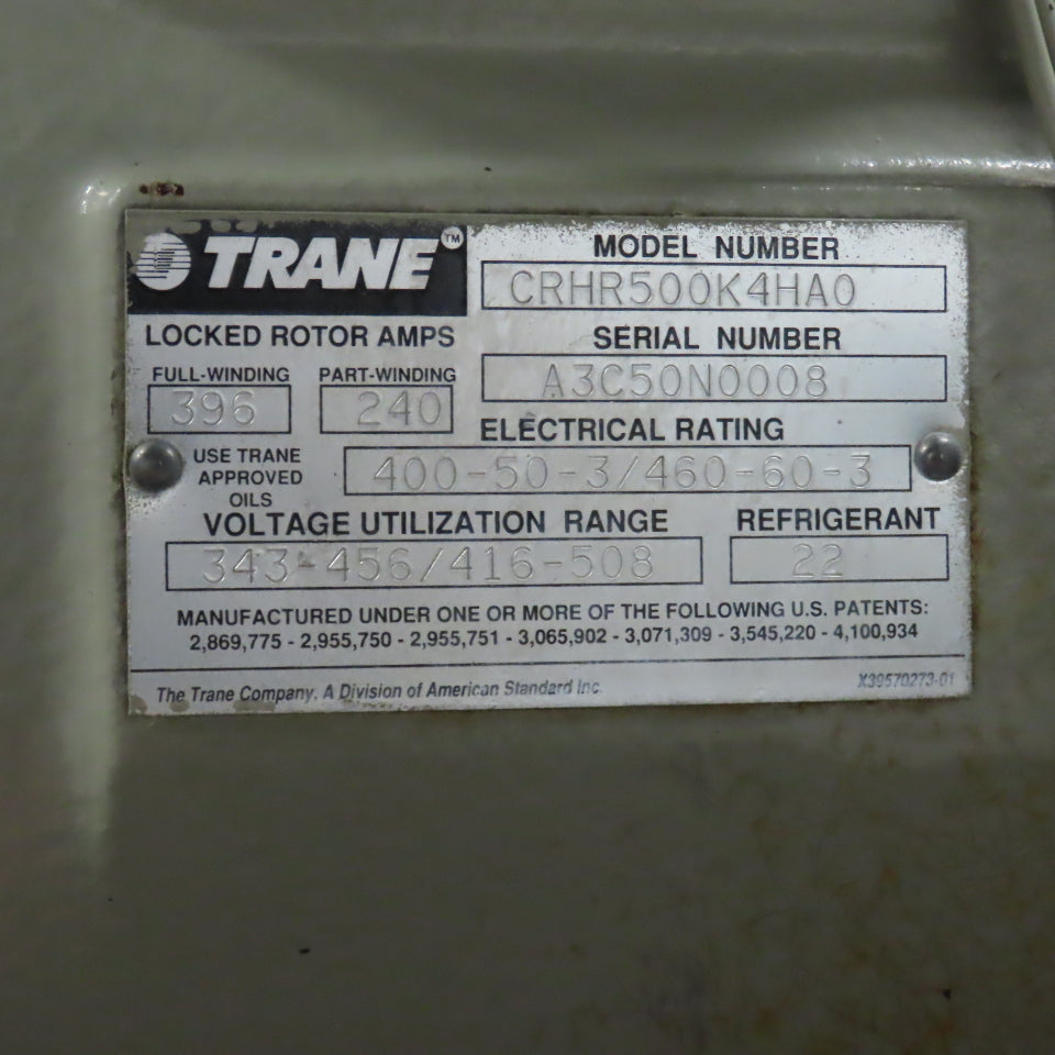 Trane CCACC901 90 Ton Refrigeration Compressor Liquid Chiller 480V Parts/Repair