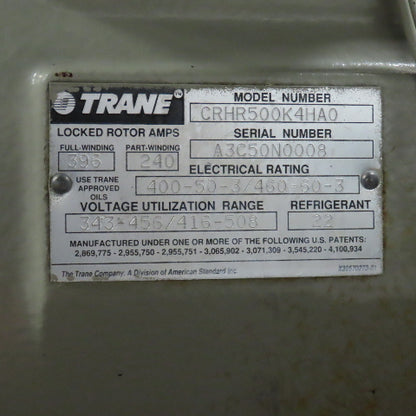 Trane CCACC901 90 Ton Refrigeration Compressor Liquid Chiller 480V Parts/Repair