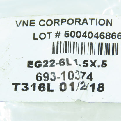 VNE EG22-6L1.5x.5 Female Adapter 304 Sanitary Stainless Steel Clamp x FNPT