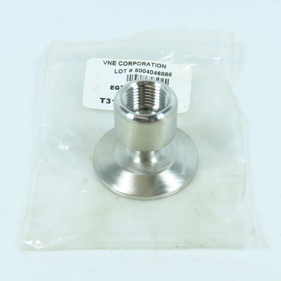 VNE EG22-6L1.5x.5 Female Adapter 304 Sanitary Stainless Steel Clamp x FNPT