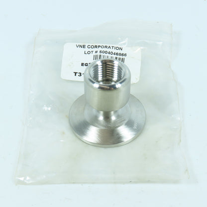 VNE EG22-6L1.5x.5 Female Adapter 304 Sanitary Stainless Steel Clamp x FNPT