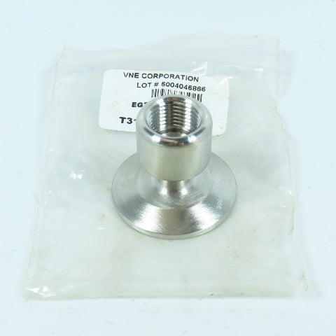 VNE EG22-6L1.5x.5 Female Adapter 304 Sanitary Stainless Steel Clamp x FNPT