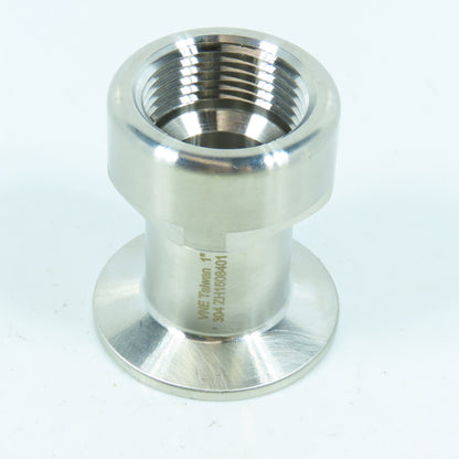 VNE 1" Female Adapter 304 Sanitary Stainless Steel Clamp x FNPT