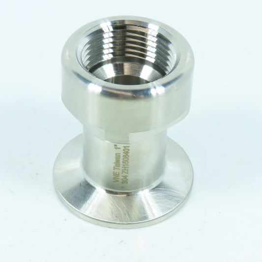 VNE 1" Female Adapter 304 Sanitary Stainless Steel Clamp x FNPT