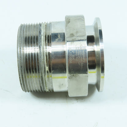 Sanitary Solutions 2" Male Adapter 304 Sanitary Stainless Steel Clamp x MNPT