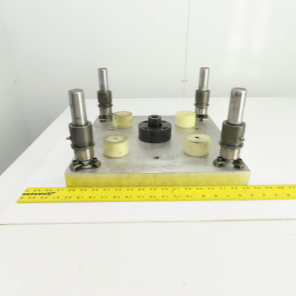 4 Post 16" x 16" Aluminum Die Shoe Punch Press Base 13" Centers 1-1/4" Posts