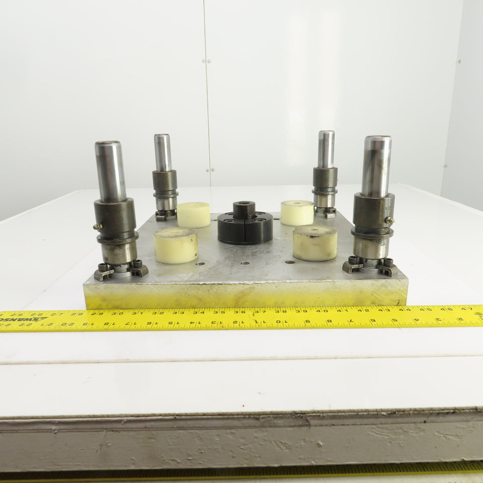 4 Post 16" x 16" Aluminum Die Shoe Punch Press Base 13" Centers 1-1/4" Posts