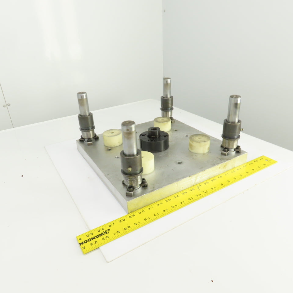4 Post 16" x 16" Aluminum Die Shoe Punch Press Base 13" Centers 1-1/4" Posts