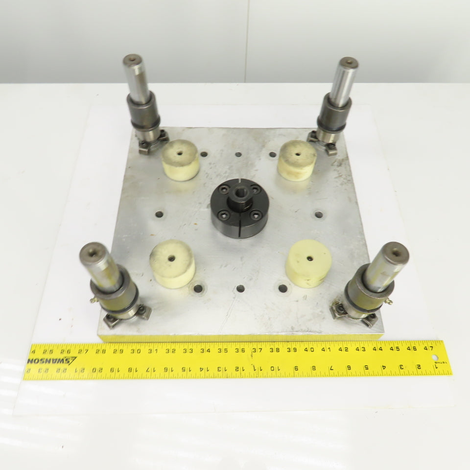 4 Post 16" x 16" Aluminum Die Shoe Punch Press Base 13" Centers 1-1/4" Posts